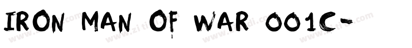 IRON MAN OF WAR 001C字体转换